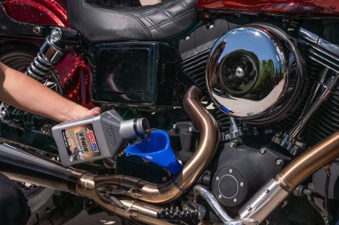 Add fresh oil after the new oil filter and drain plug are installed.